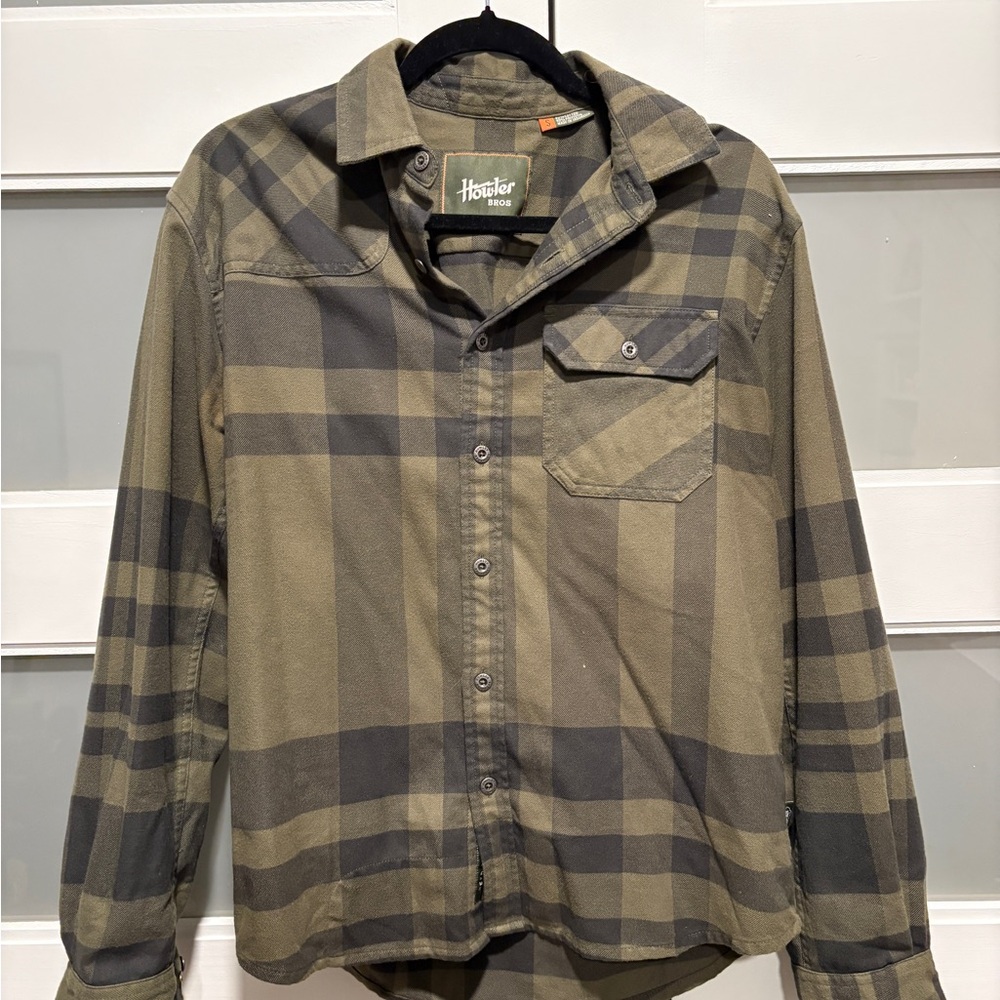 Howler Brothers Olive & Black Plaid Shirt